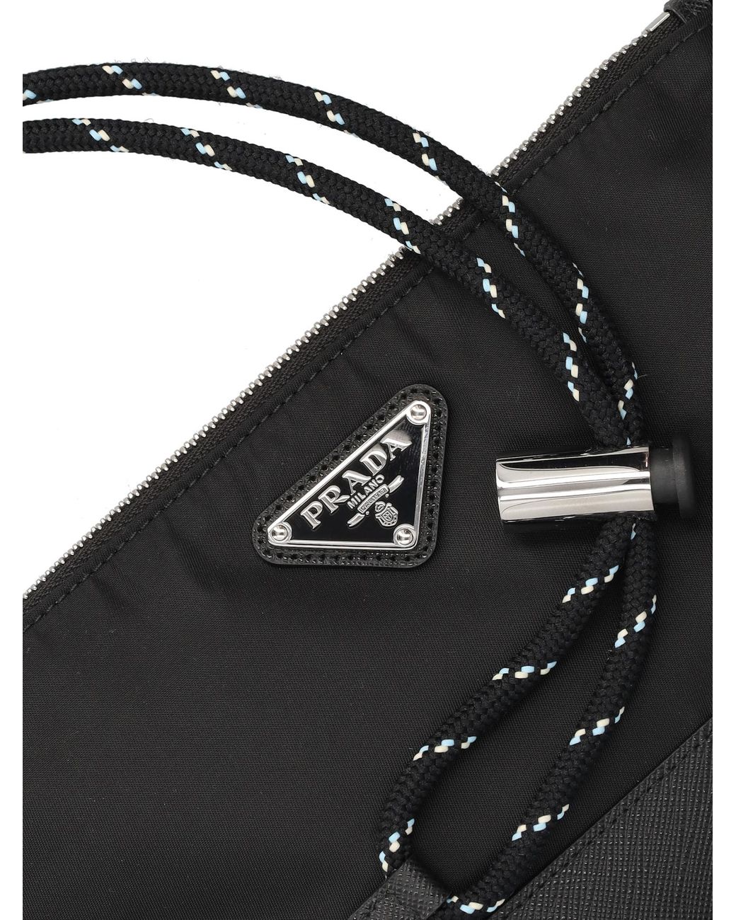 Prada Black Zippered Shoulder Bag for men