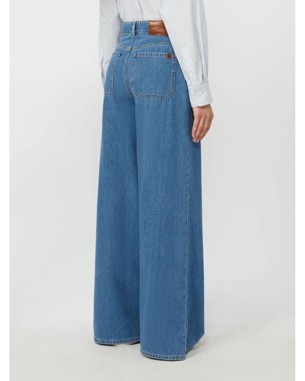 Weekend by Maxmara Blue Vega Wide Leg Jeans
