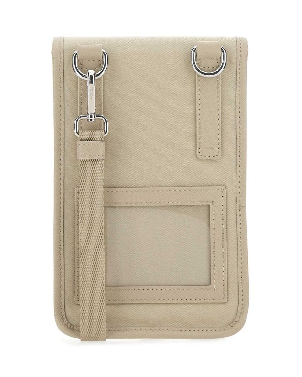 Prada Natural Logo-Plaque Crossbody Bag for men