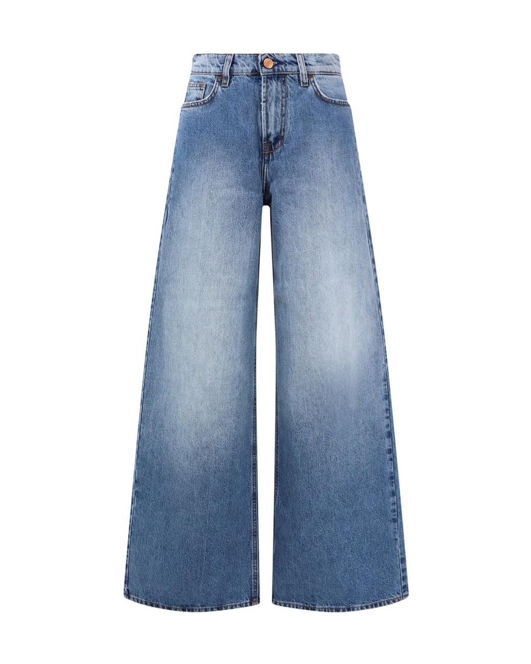 3x1 Blue Wide-Leg Jeans
