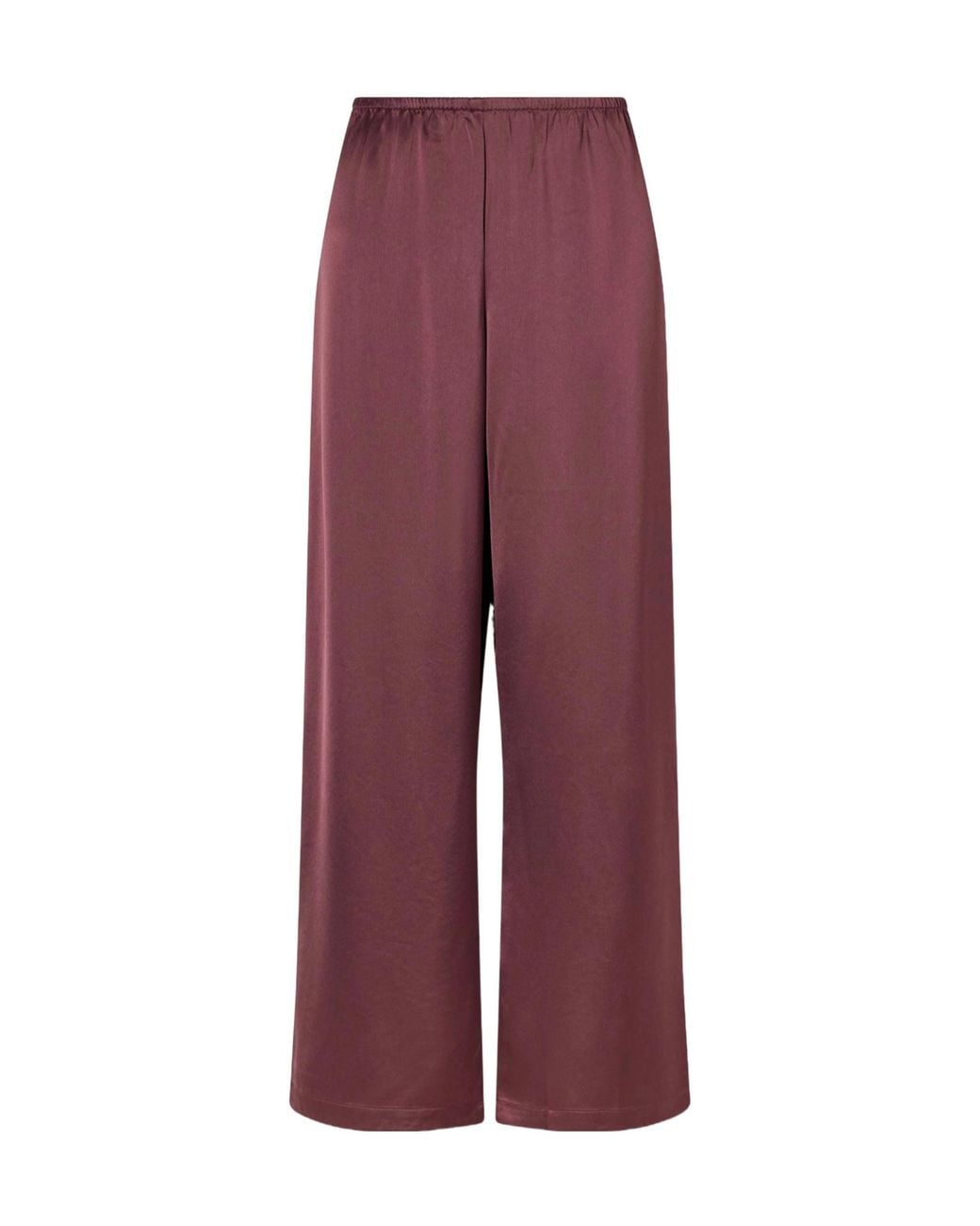 Leset Purple Barb Satin Wide-Leg Pants