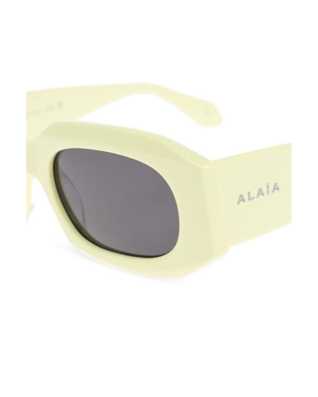 Alaïa White Alaïa Rectangular Frame Sunglasses
