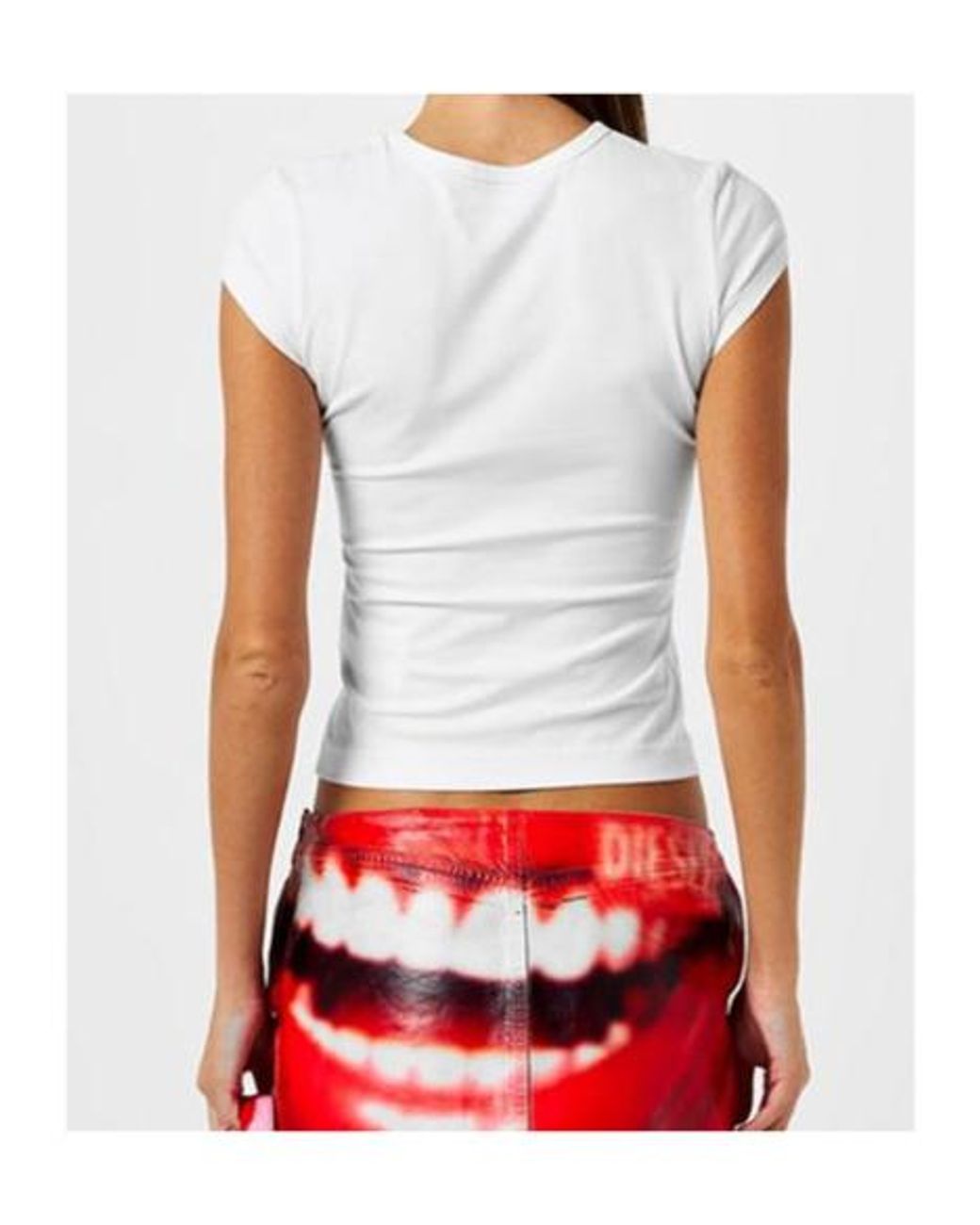 DIESEL White Crew Neck T-Shirt