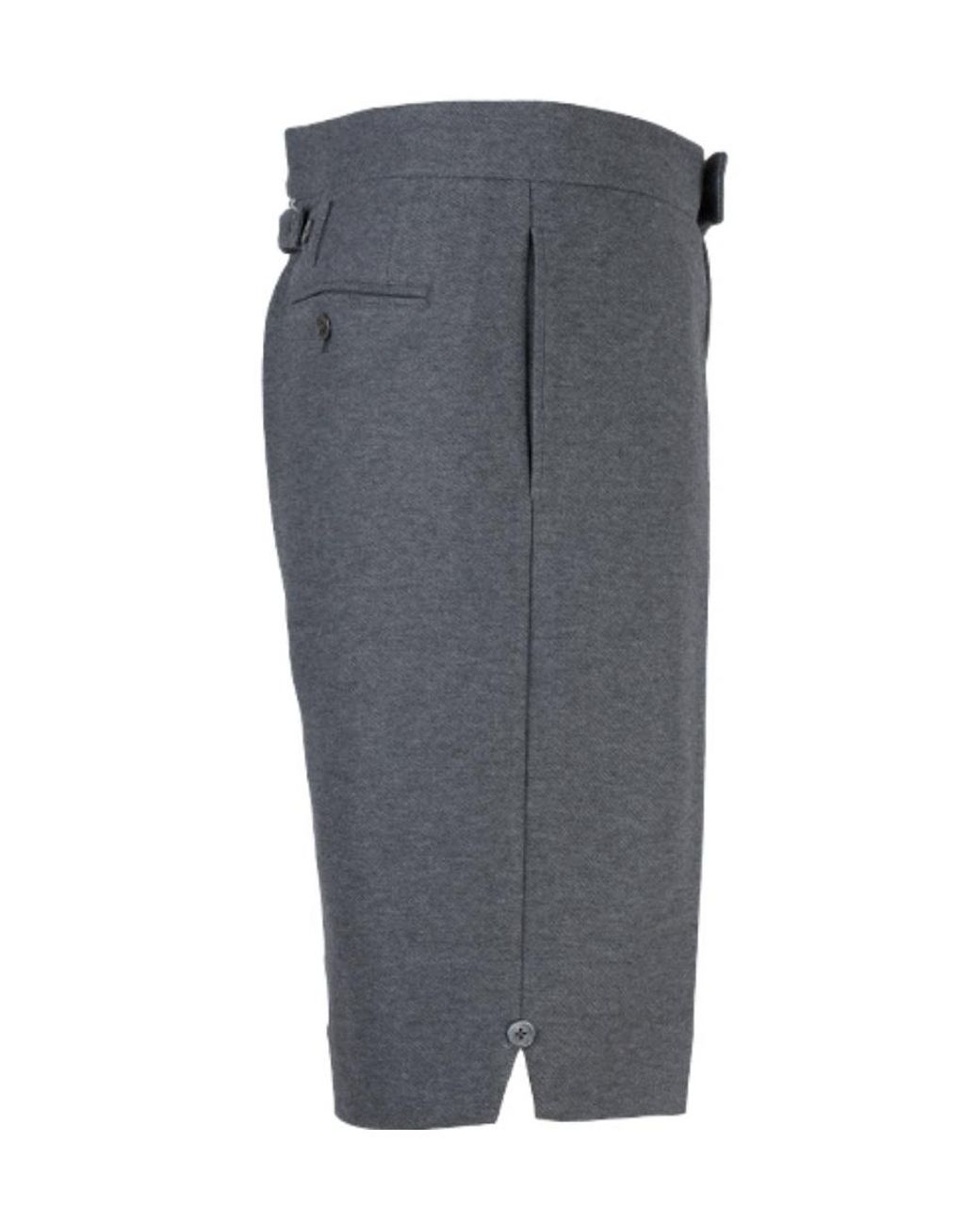 Thom Browne Gray Bar Striped Bermuda Shorts for men