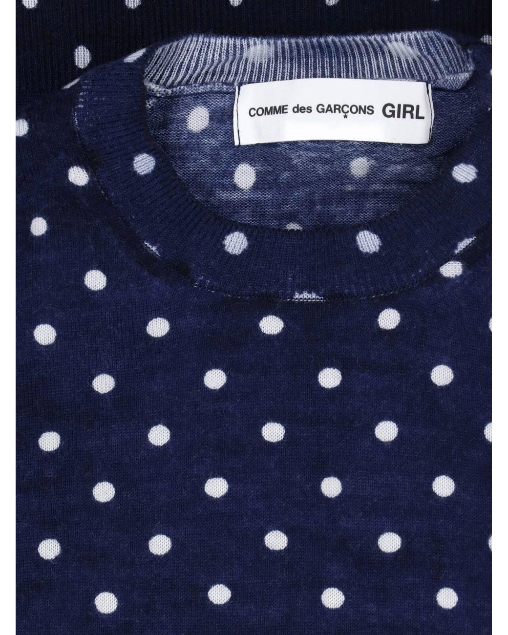 Comme des Garçons Blue Comme Des Garçons Homme Plus Polka Dot Crewneck Jumper