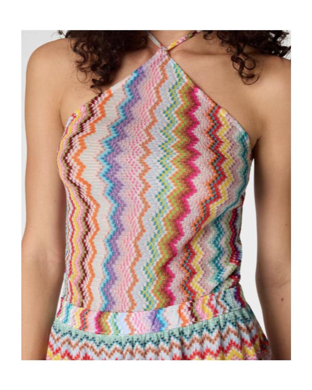 Missoni White Zigzag Pixel-Effect Pattern Jumpsuit