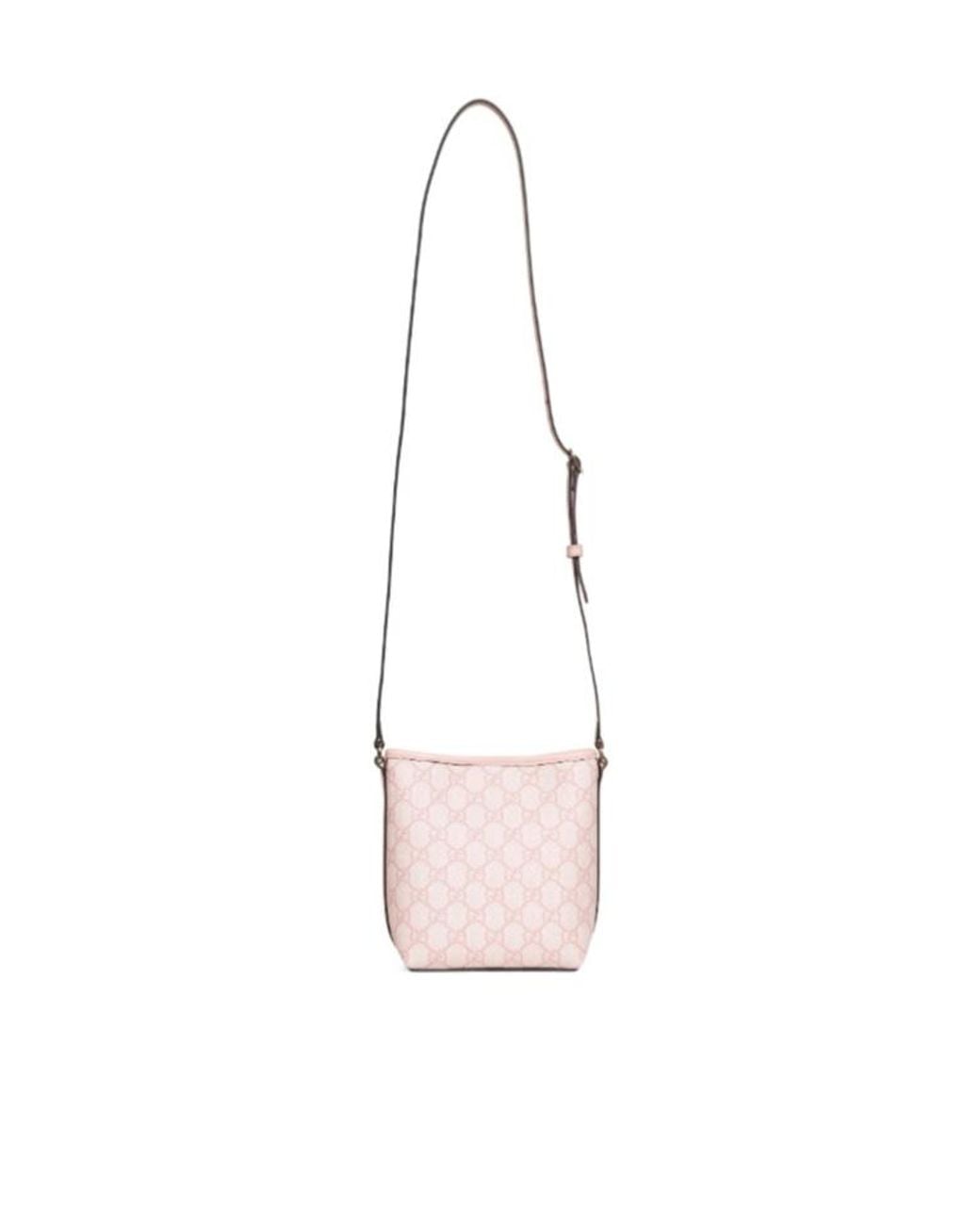 Gucci Pink Gg Emblem Bucket Bag
