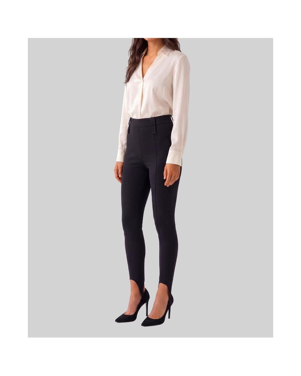 Frankie Shop Black Lili Stirrup Pants
