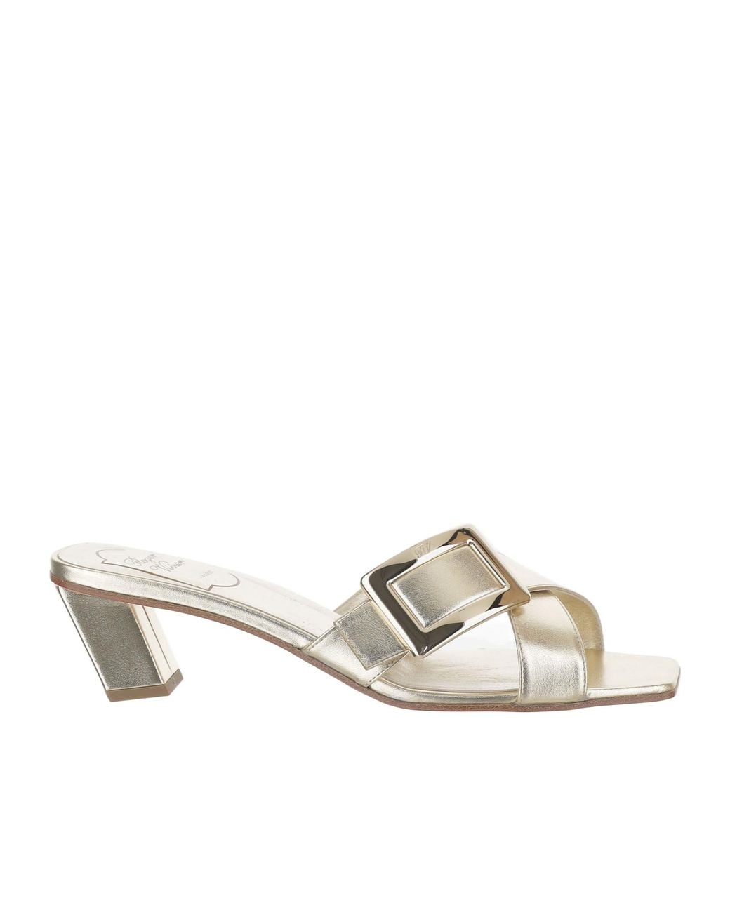 Roger Vivier White Buckled Sandals