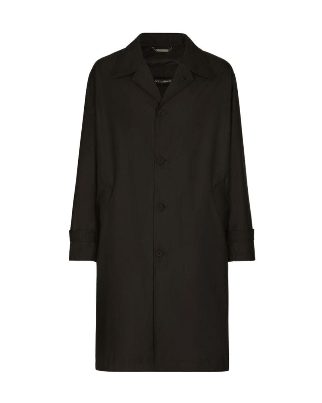 Dolce & Gabbana Black Long Sleeved Buttoned Coat for men