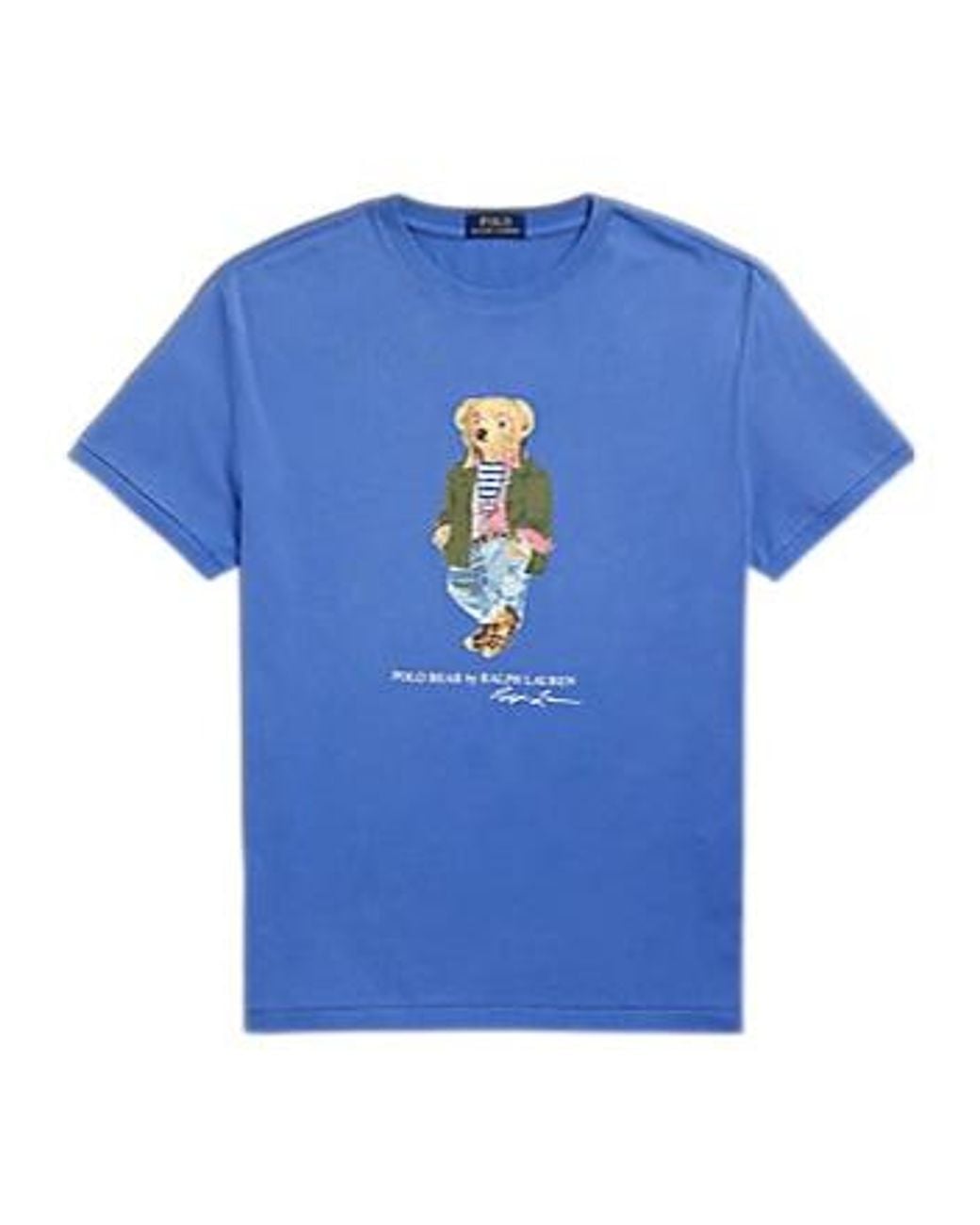 Polo Ralph Lauren Blue Classic Fit Polo Bear Jersey T-Shirt for men