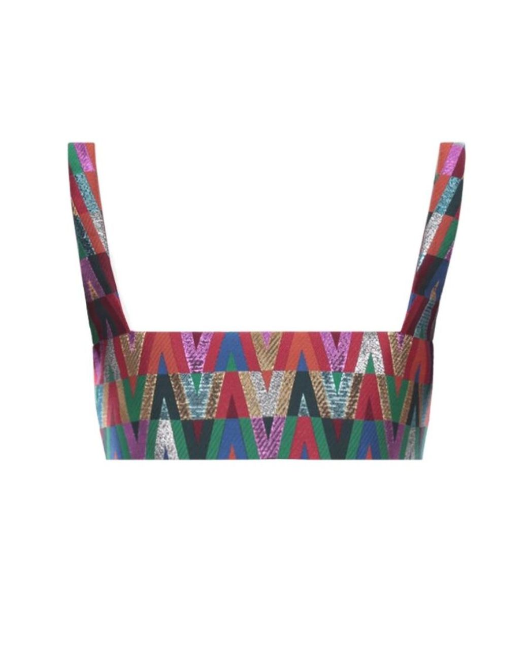 Valentino Multicolor Logo Jacquard Bra