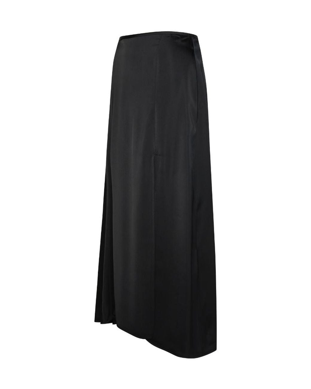 Jil Sander Black Midi Satin Skirt