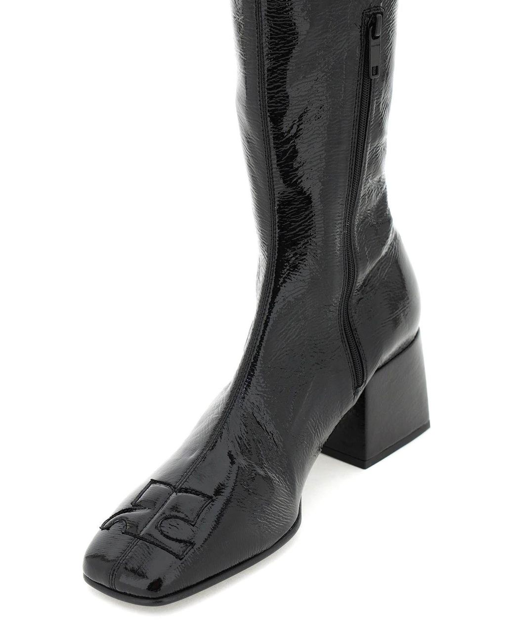 Courreges Black Courrèges Block Heel Thigh-High Boots