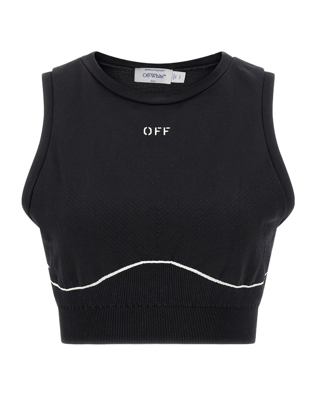 Off-White c/o Virgil Abloh Black Crew Neck Sports Vest