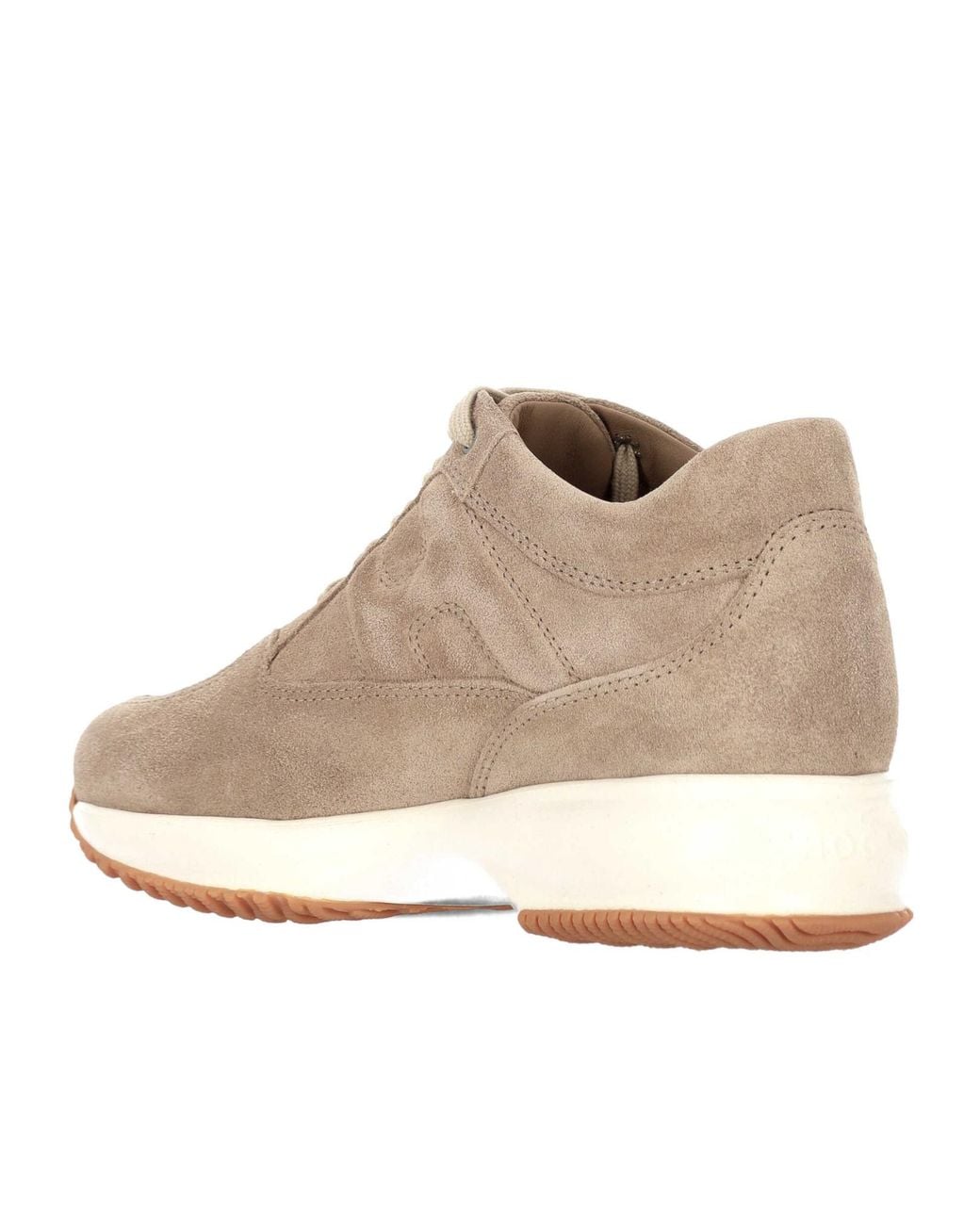 Hogan Natural Logo Stitched Lace-Up Sneakers
