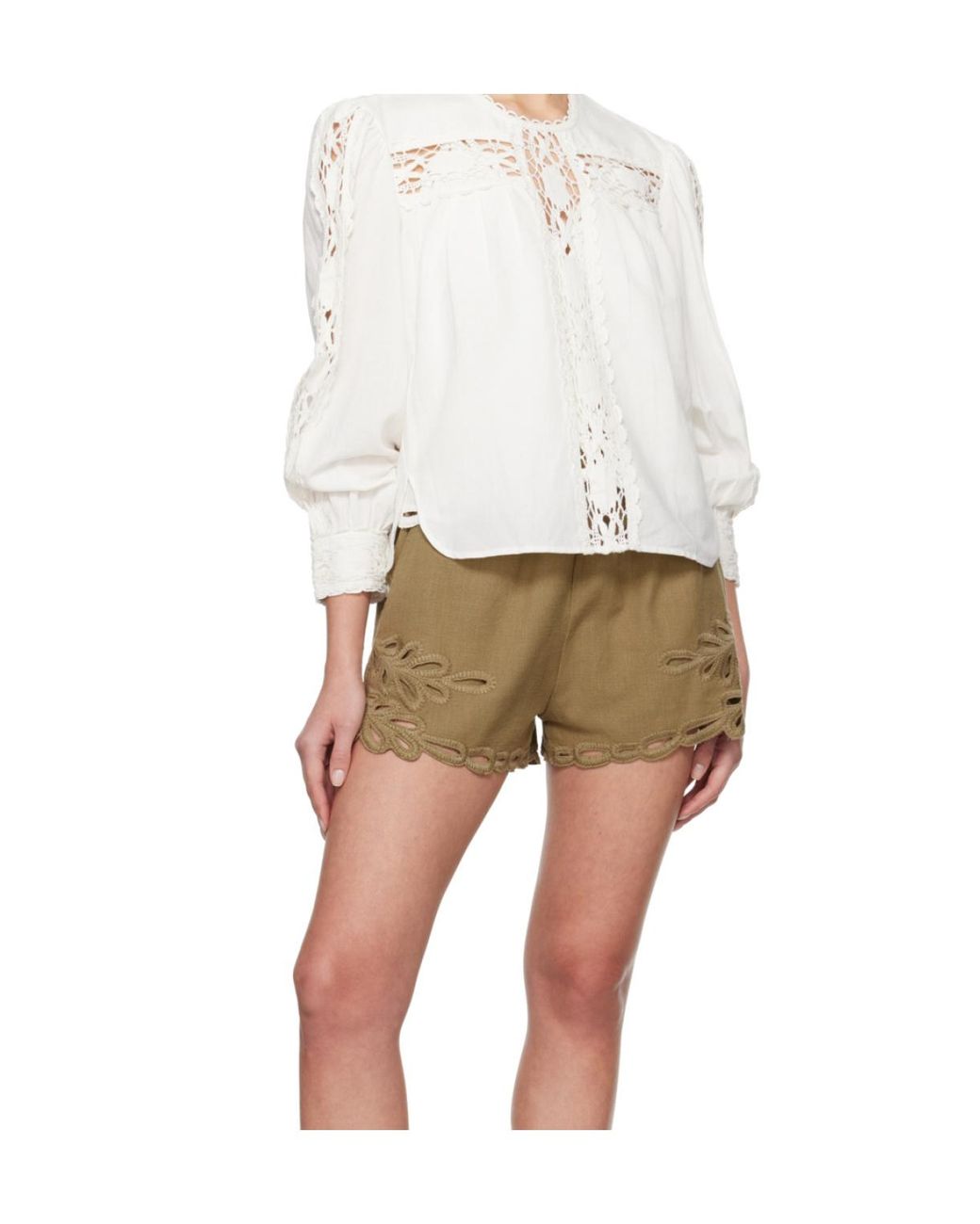 Isabel Marant White Shirt With Lace Detailing