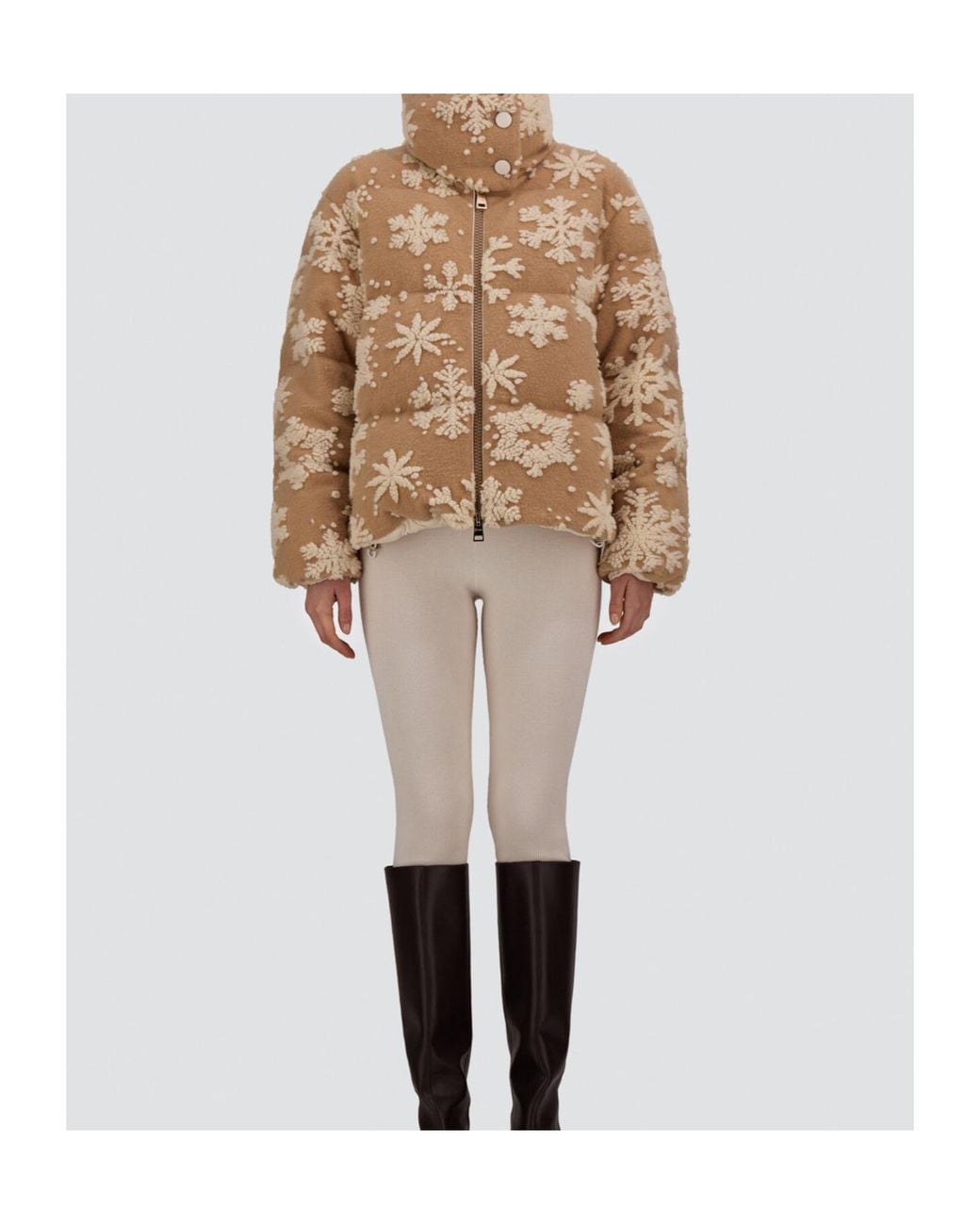 Herno Natural Snowflake Jacquard Jacket