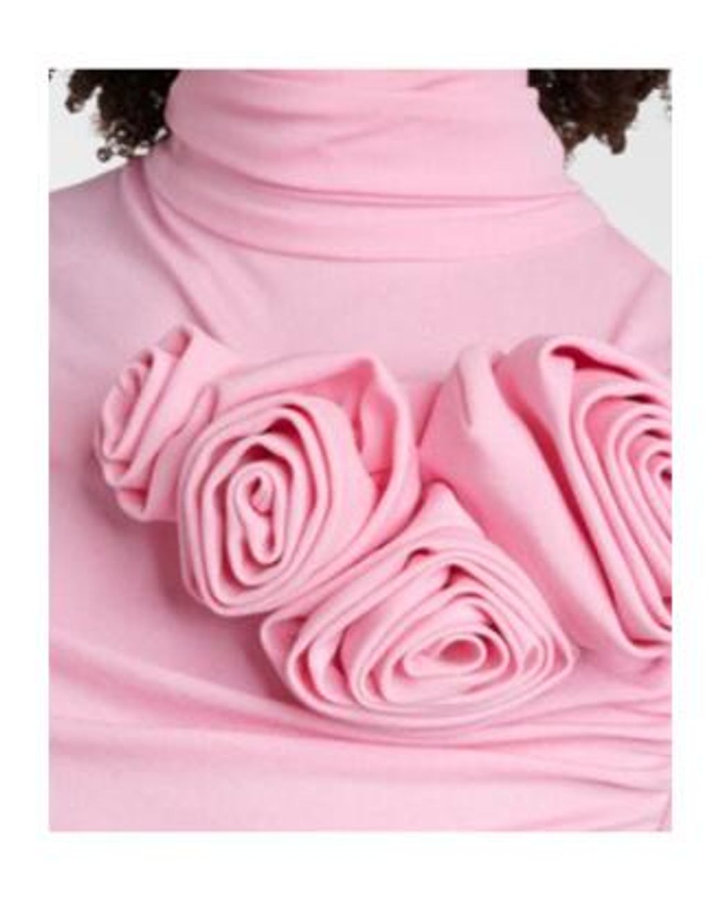 Magda Butrym Pink Floral Appliqué Knit Midi Dress