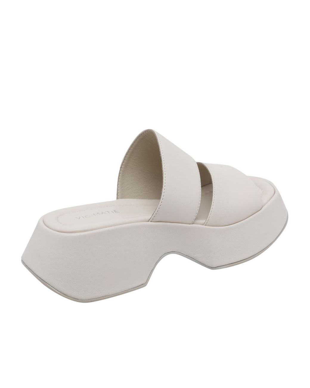 Vic Matié White Logic Platform Heeled Sandals