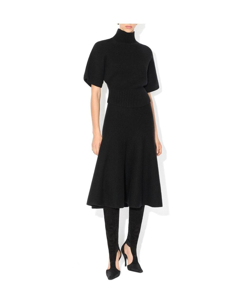 Alaïa Black Alaïa Flared Skirt