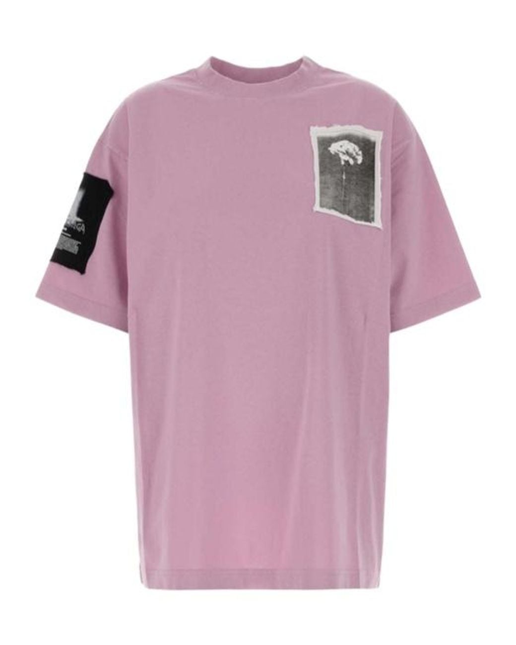 Balenciaga Pink Graphic Oversized T-Shirt
