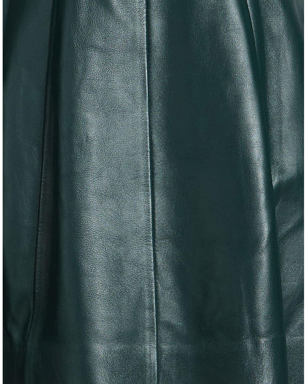 Marni Green Sleeveless Leather Dress