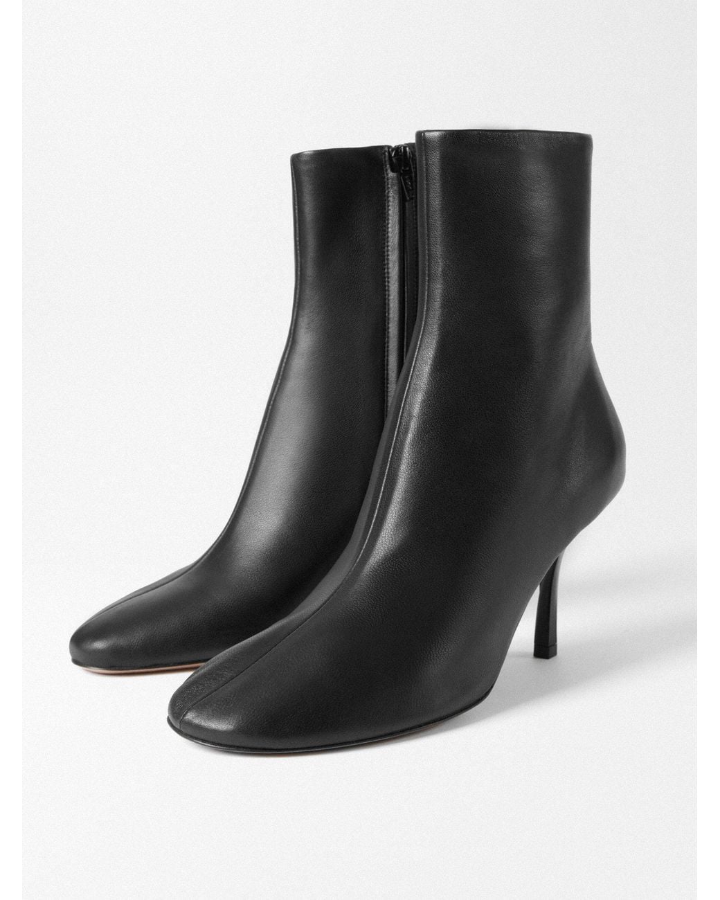 Jacquemus Black Sculpted Heel Ankle Boots