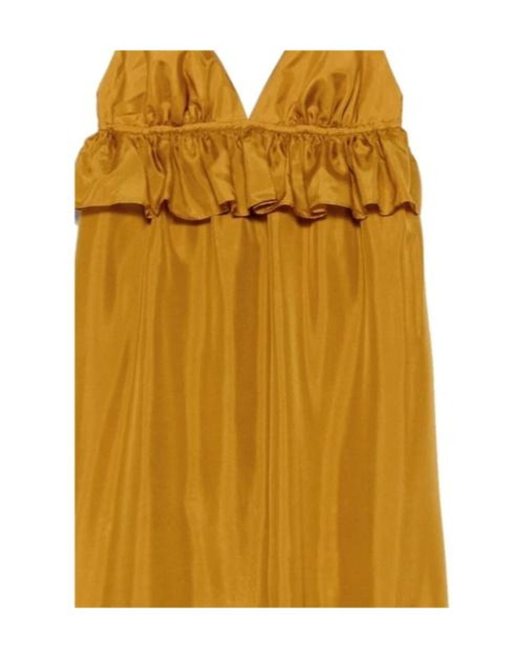 Zimmermann Yellow Rhiannon Ruffle Satin Maxi Dress