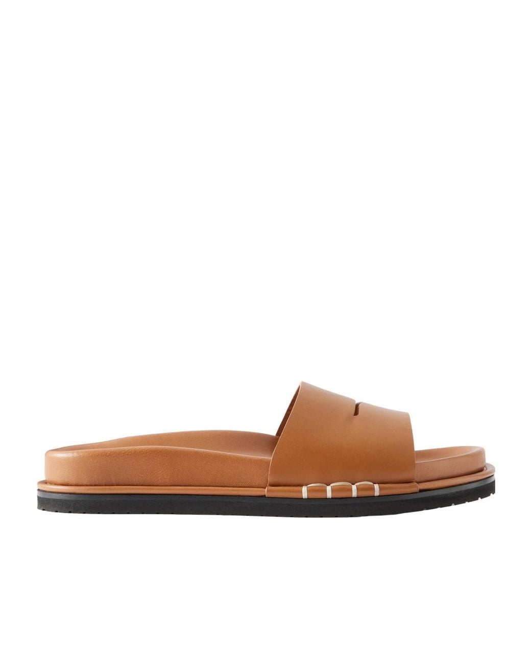 J.W. Anderson Brown Fussbett Leather Slides