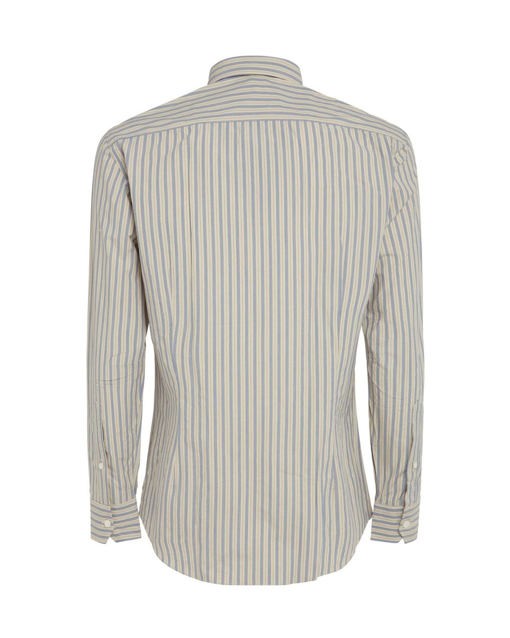 Salvatore Piccolo White Striped Long-Sleeved Shirt for men