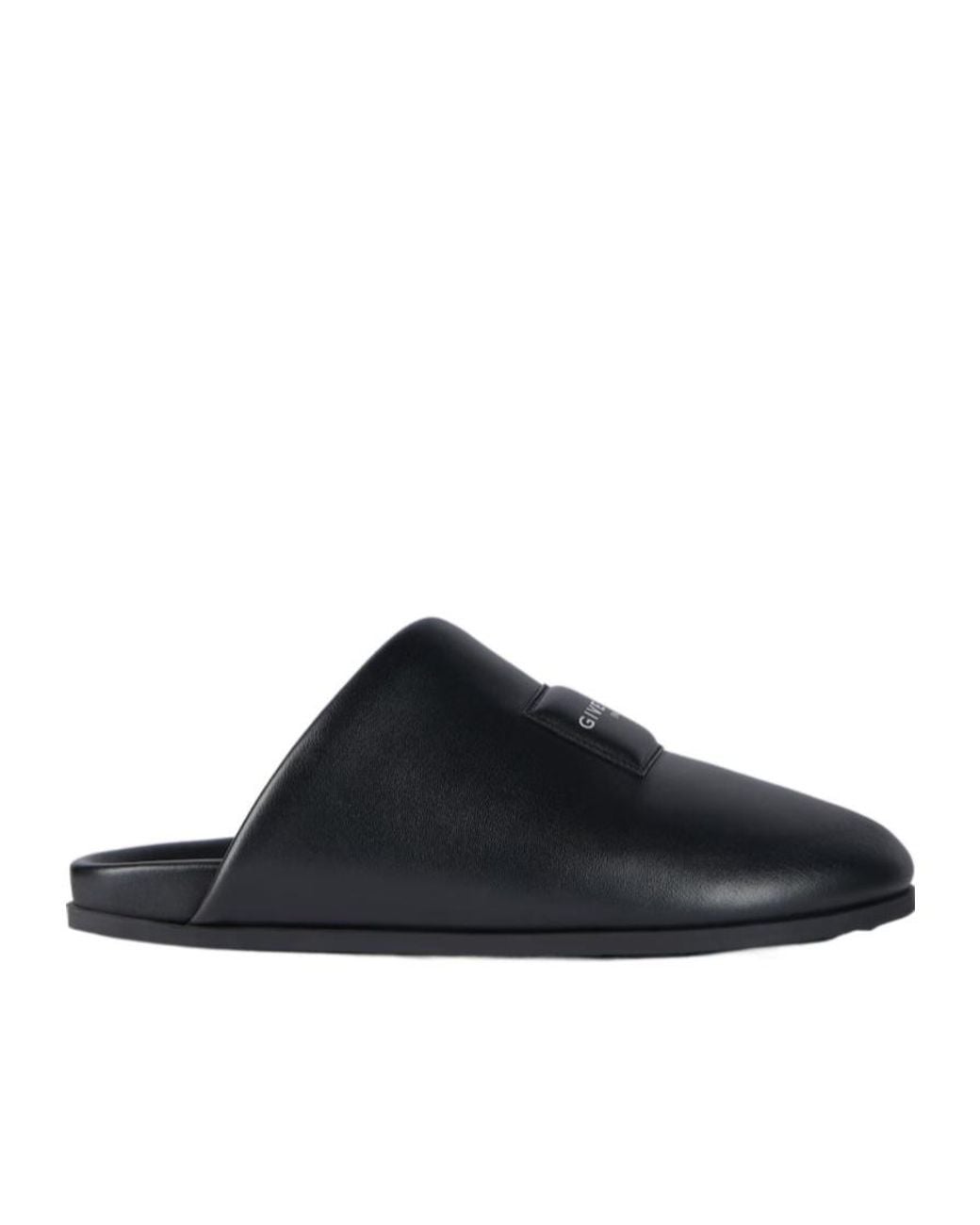 Givenchy Black Logo Patch Slippers for men