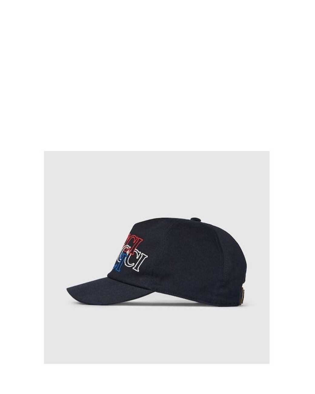Gucci Blue Logo Embroidered Baseball Cap for men