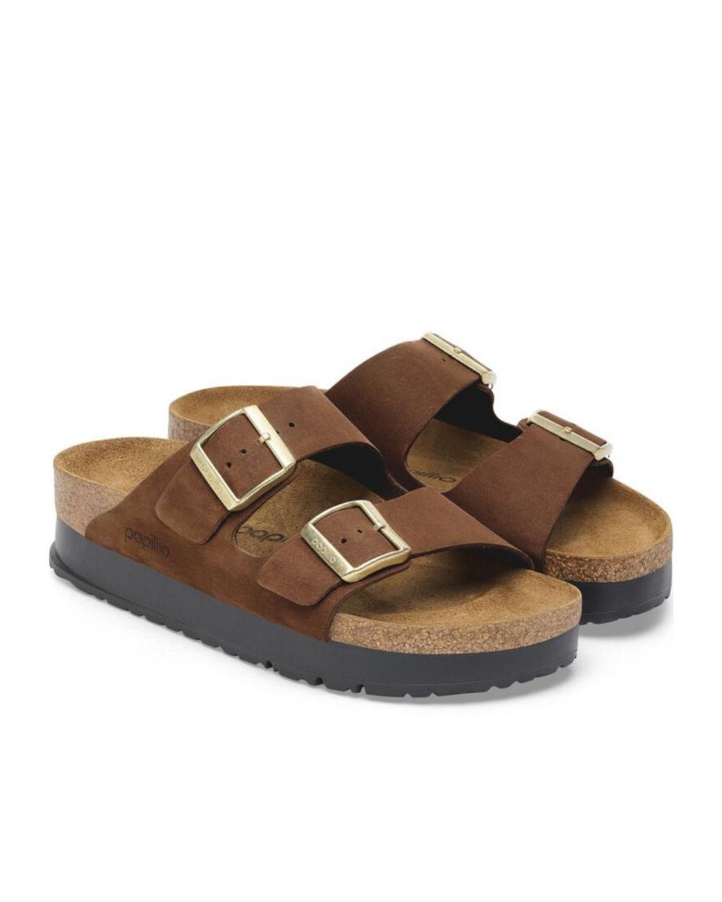 Birkenstock Brown Arizona Pap Flex Platform Sandals