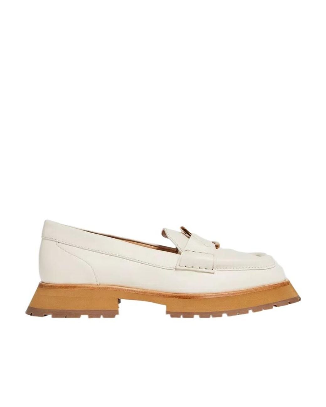 Moncler White Rind Detailed Loafers