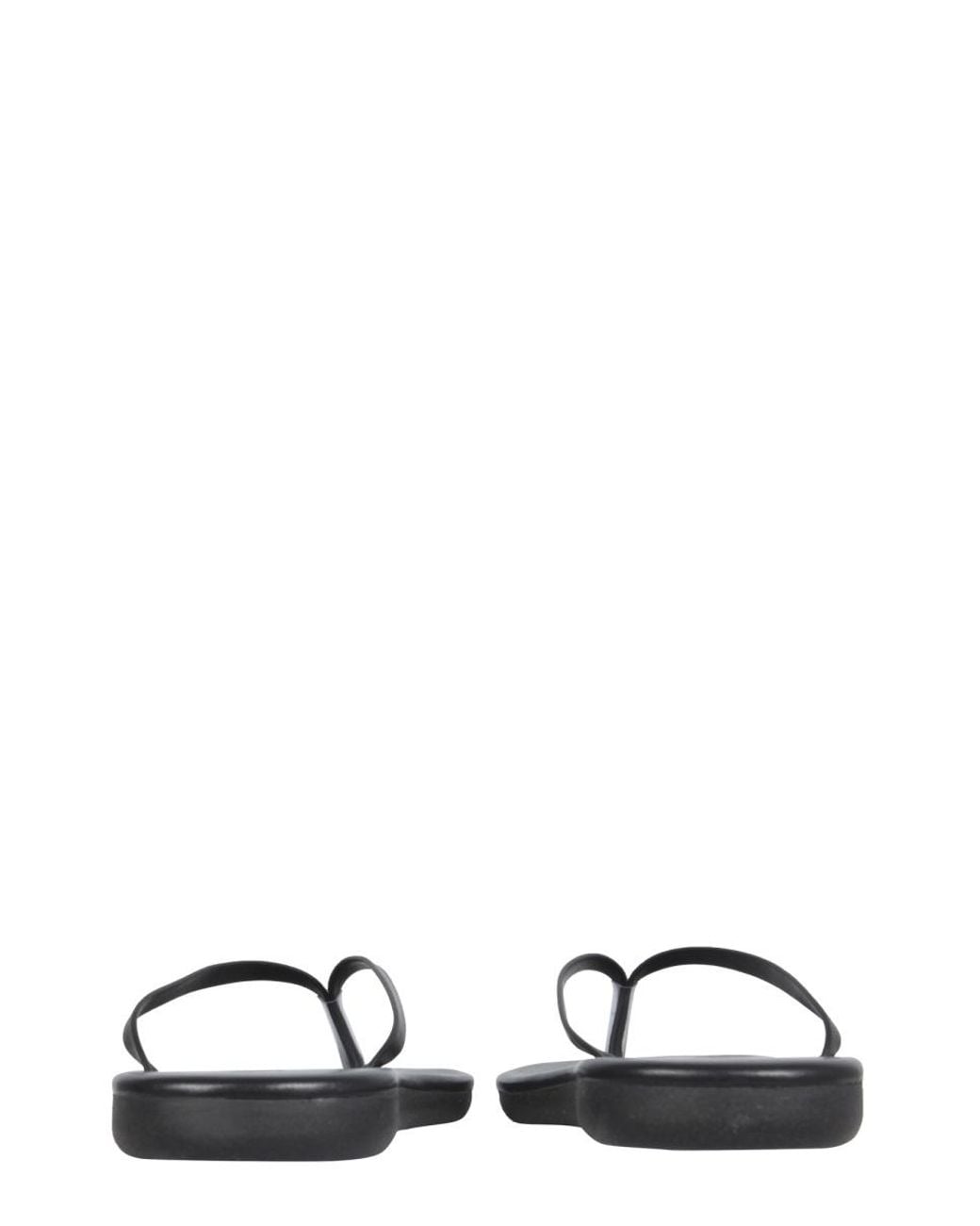 Ancient Greek Sandals Black Saionara Leather Flip Flops