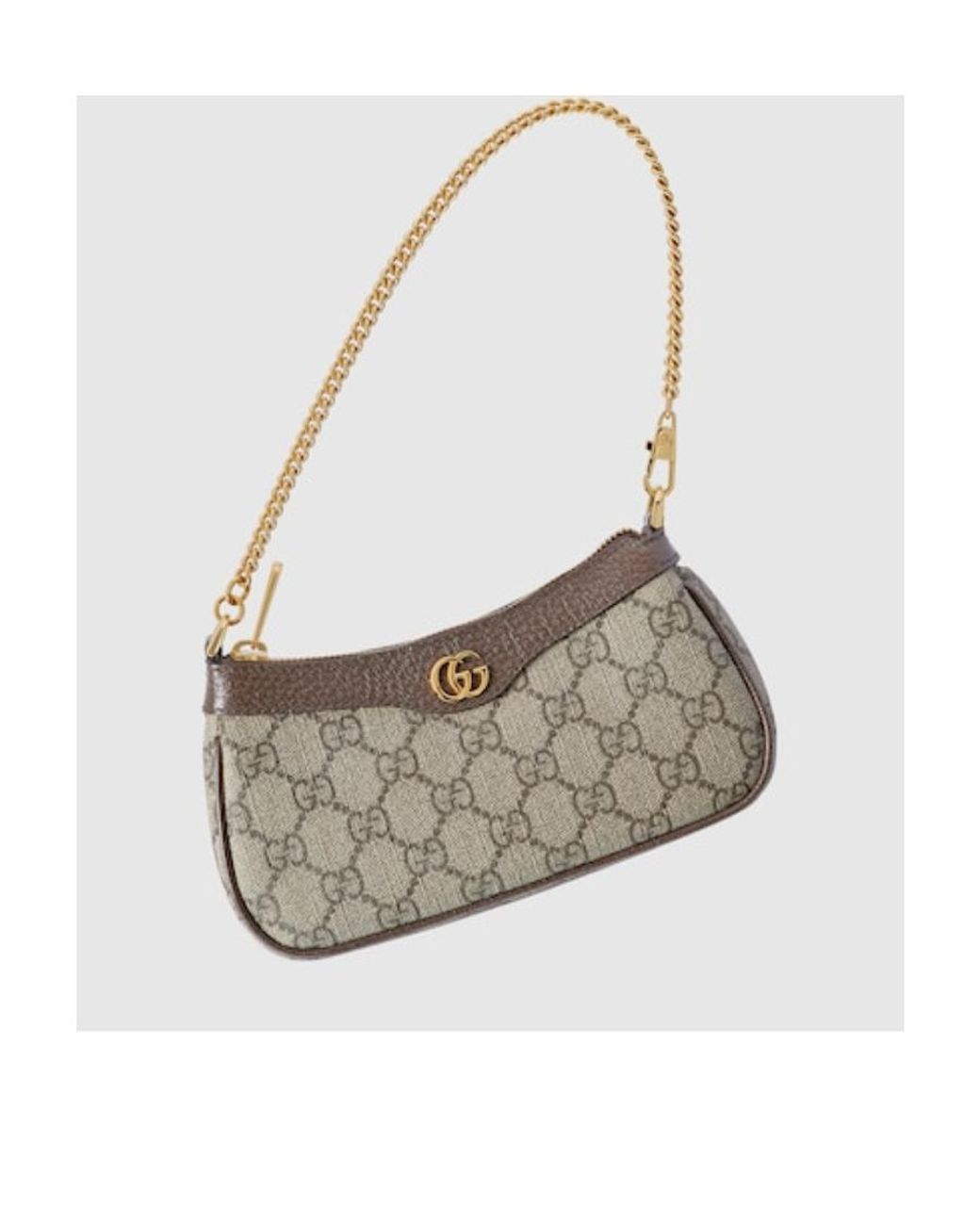 Gucci Gray Ophidia Monogrammed Mini Bag