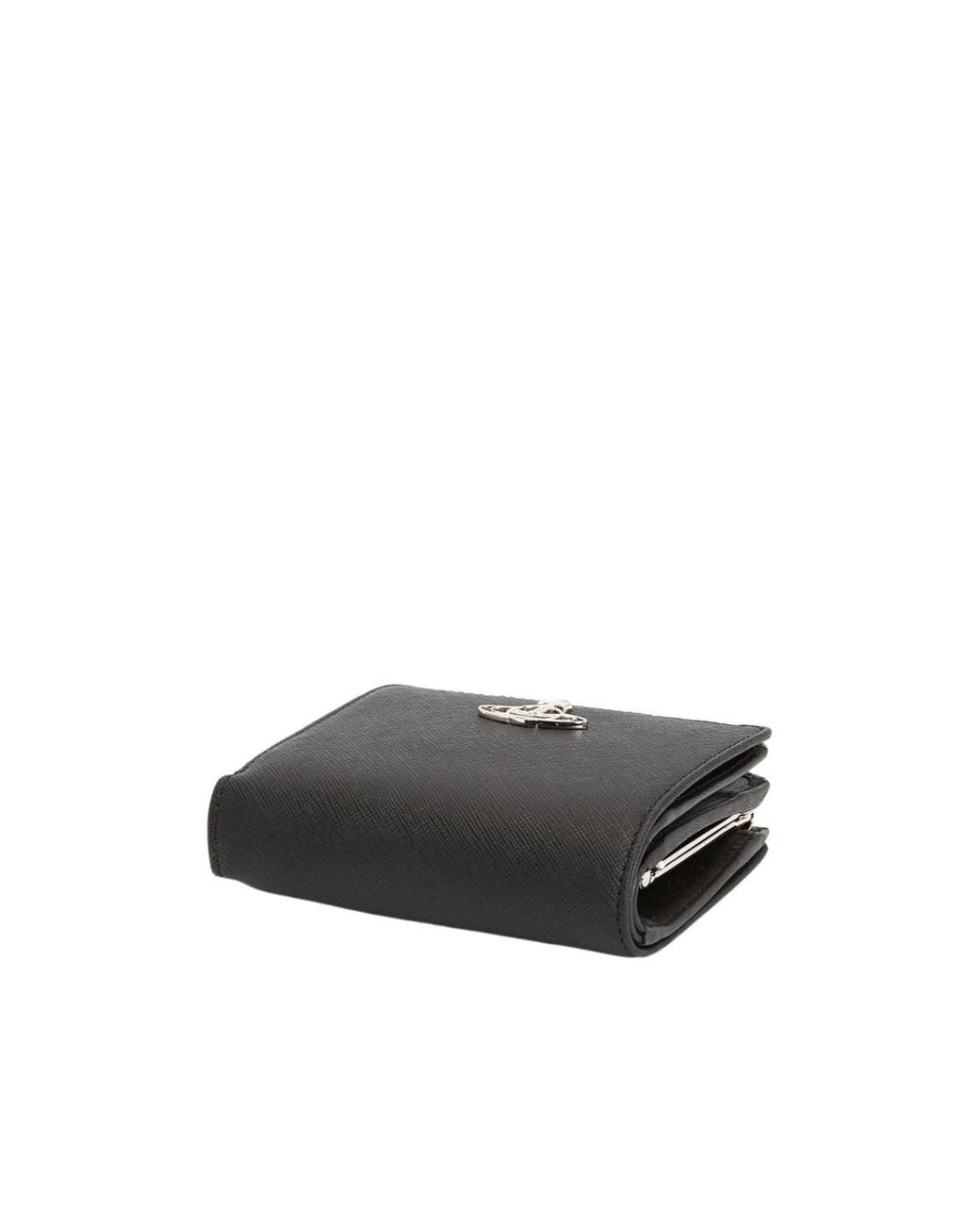Vivienne Westwood Black Logo Plaque Wallet