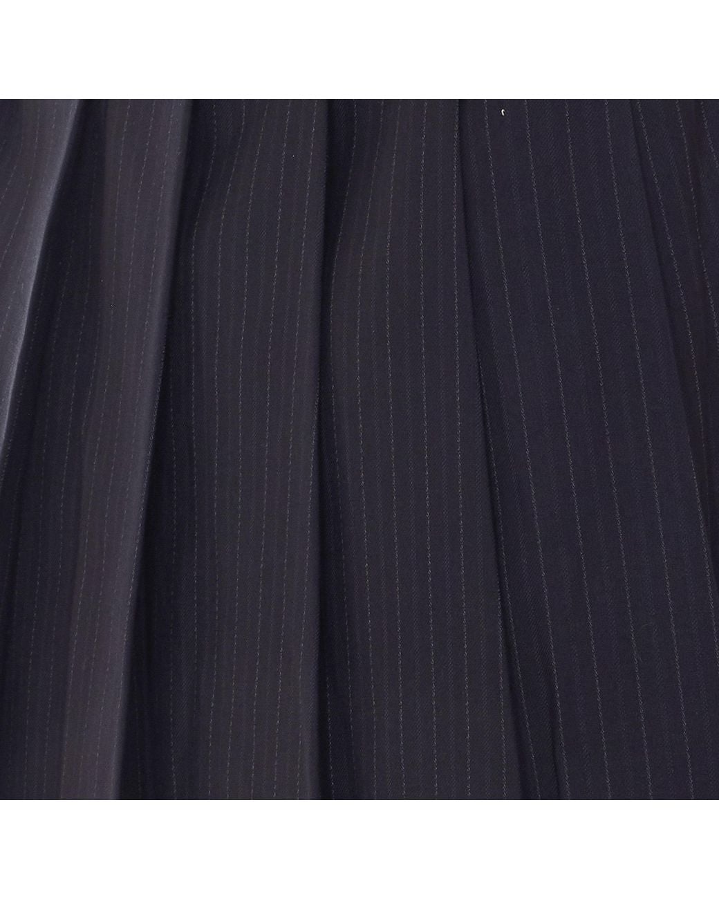DUNST Blue Pleated Pinstripe Mini Skirt