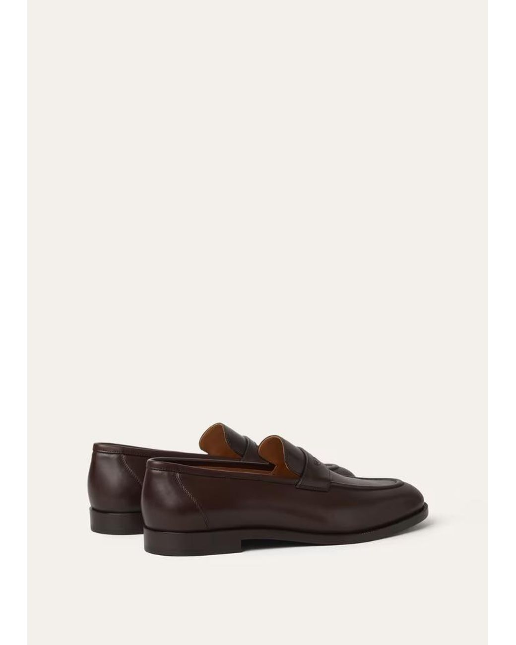 Loro Piana Brown Sergio Leather Loafers