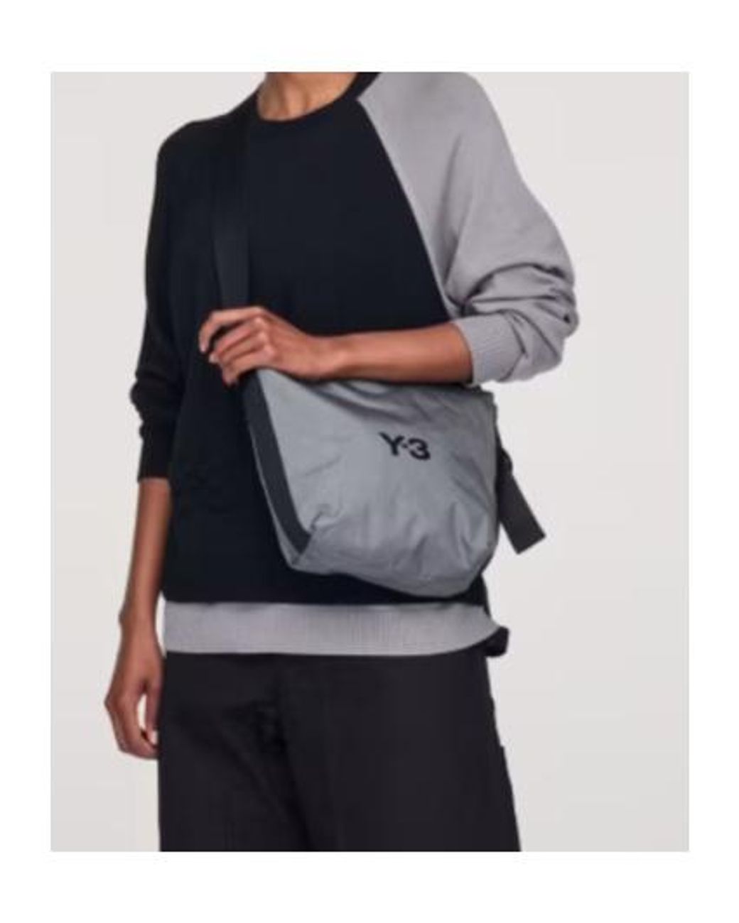 Y-3 Gray Small Crossbody Bag for men