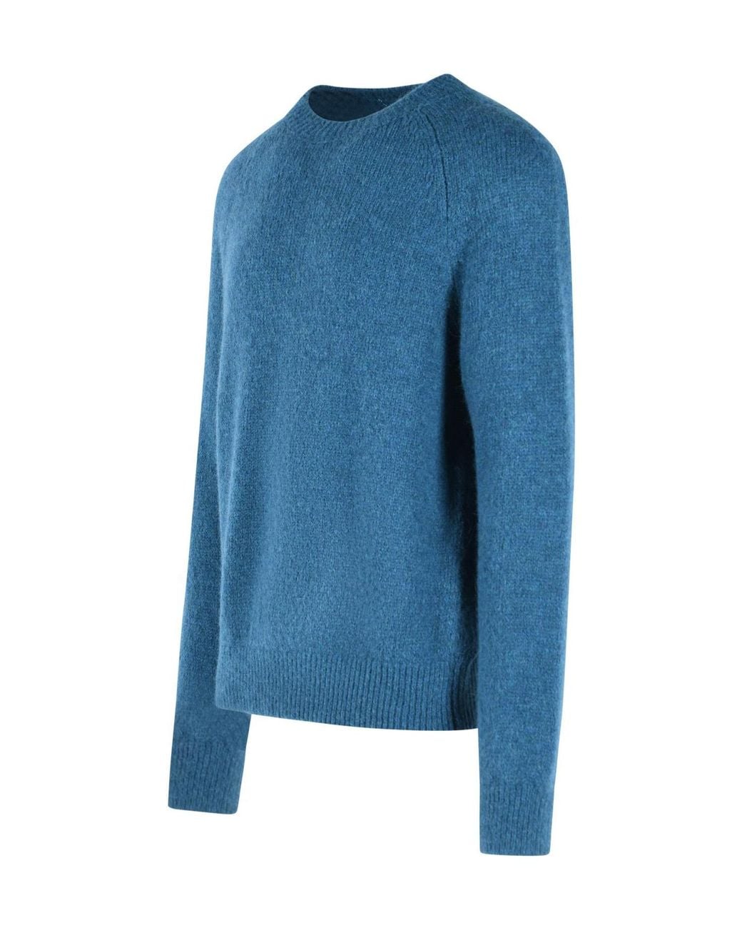 Dries Van Noten Blue Long Sleeve Crewneck Jumper for men