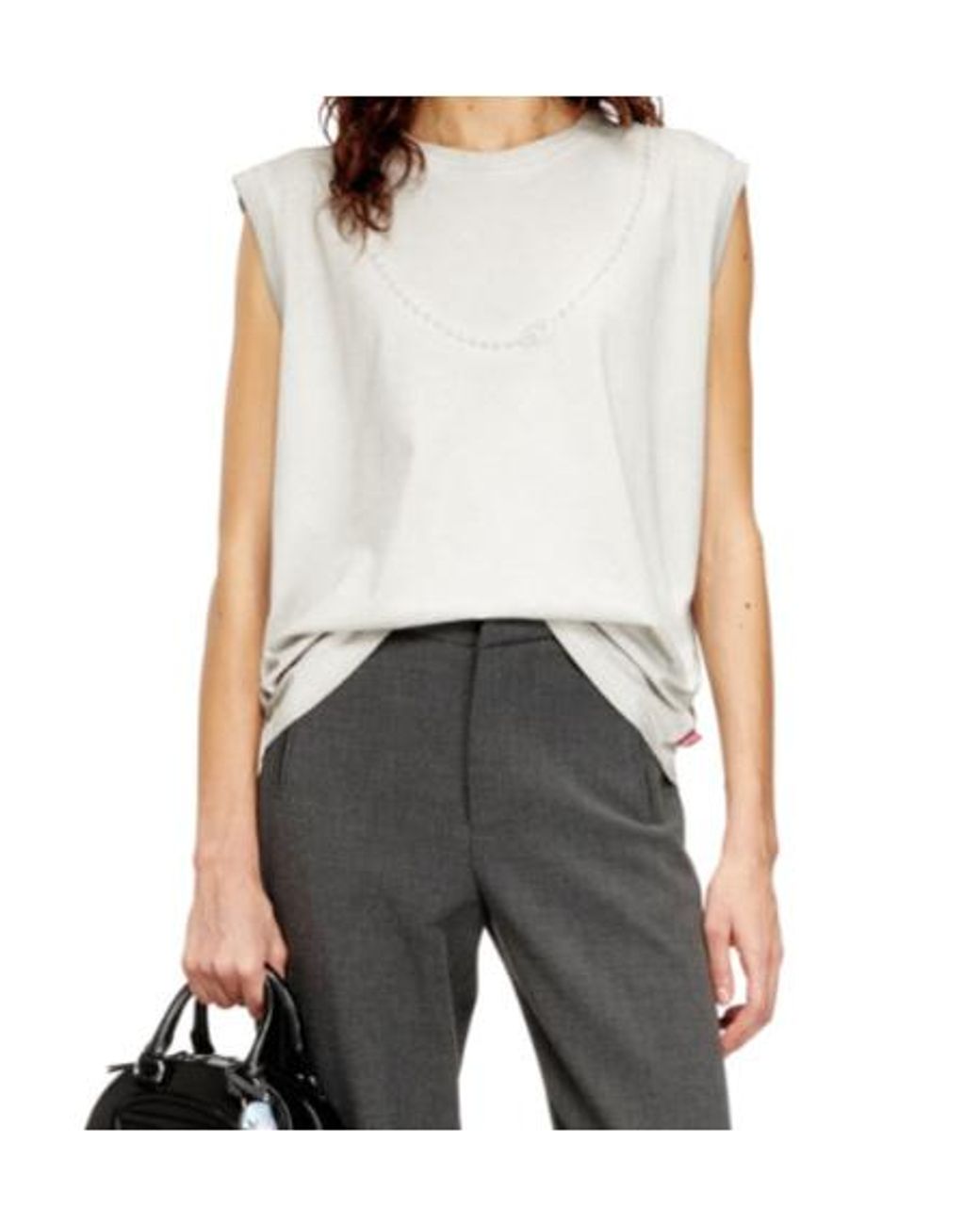 DIESEL White T-Embej Crewneck T-Shirt