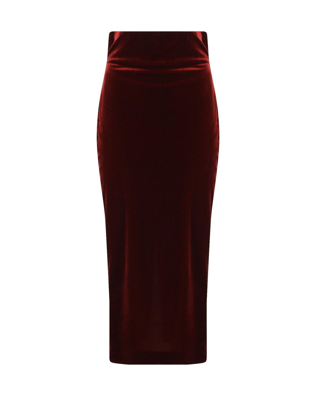 Alberta Ferretti Red Drapey Skirt