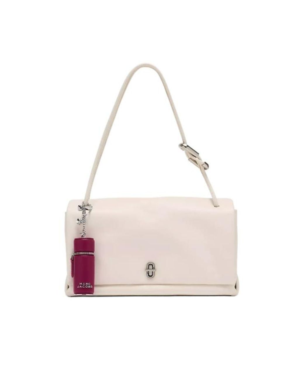 Marc Jacobs Red The Lipstick Logo Lettering Zipped Bag Charm