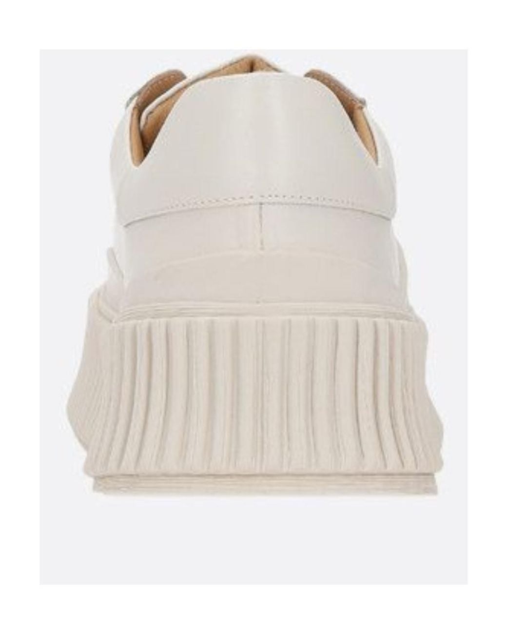 Jil Sander White Ribbed-Sole Low-Top Sneakers