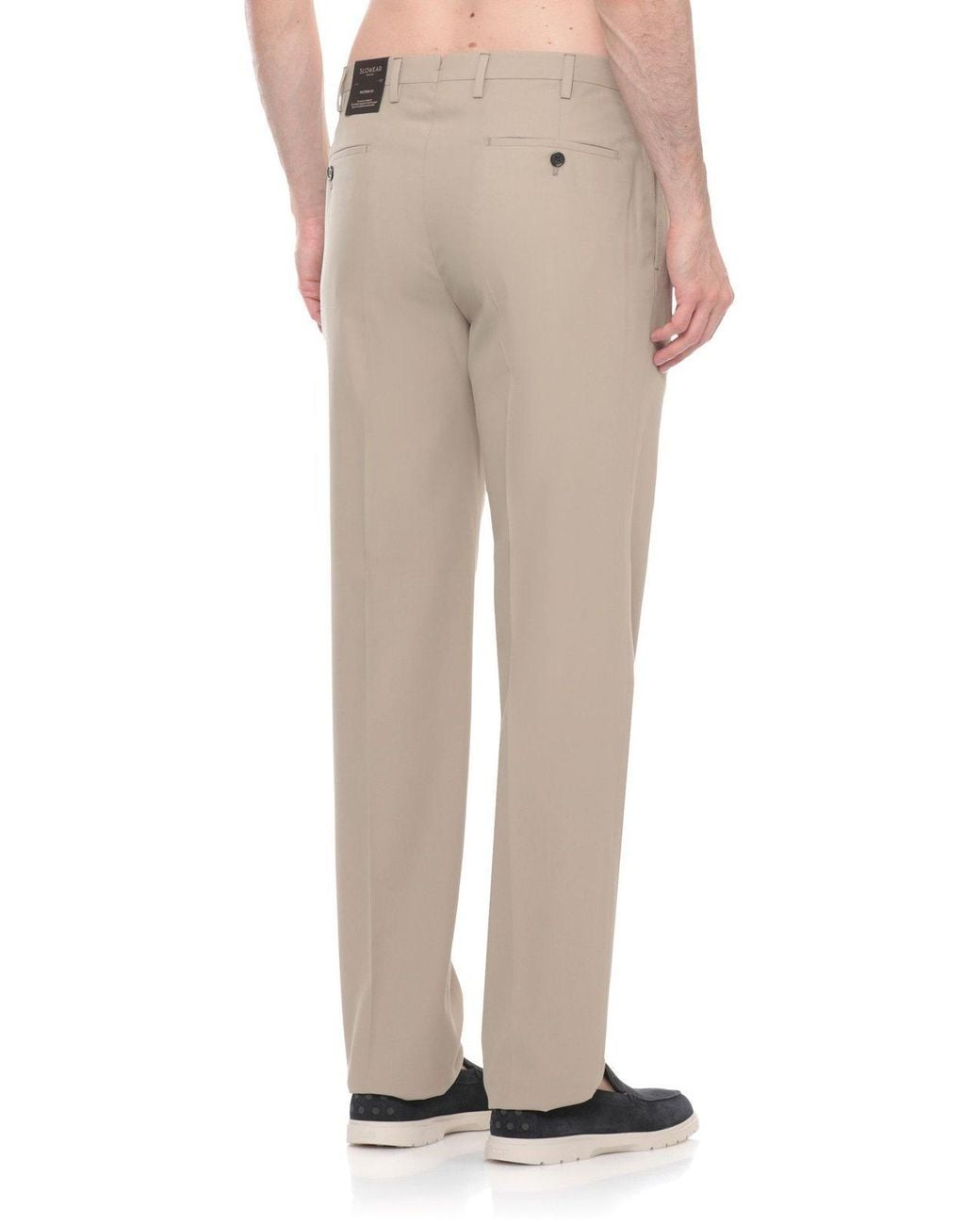 Incotex Natural Pleated Cotton Pants for men