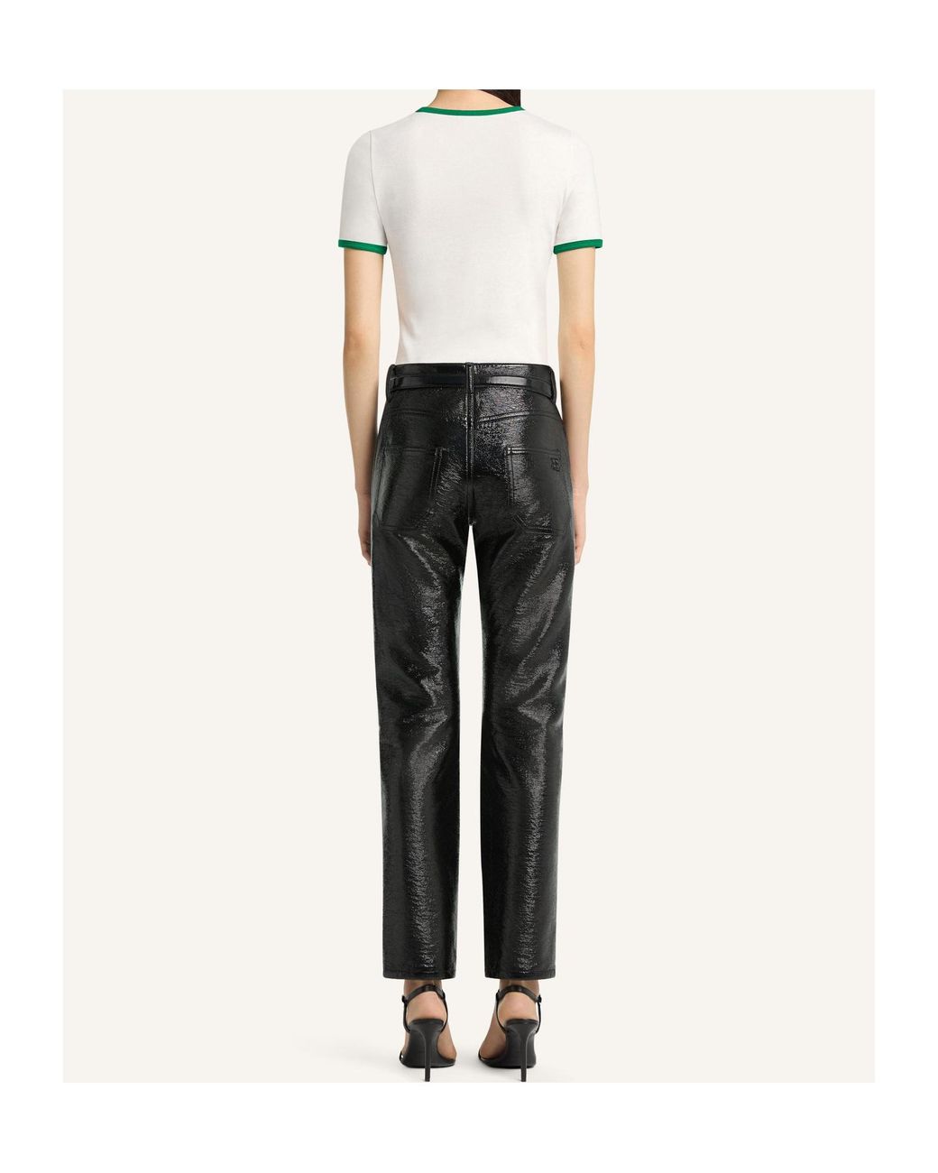 Courreges White Courrèges Logo Embroidered Ribbed Top