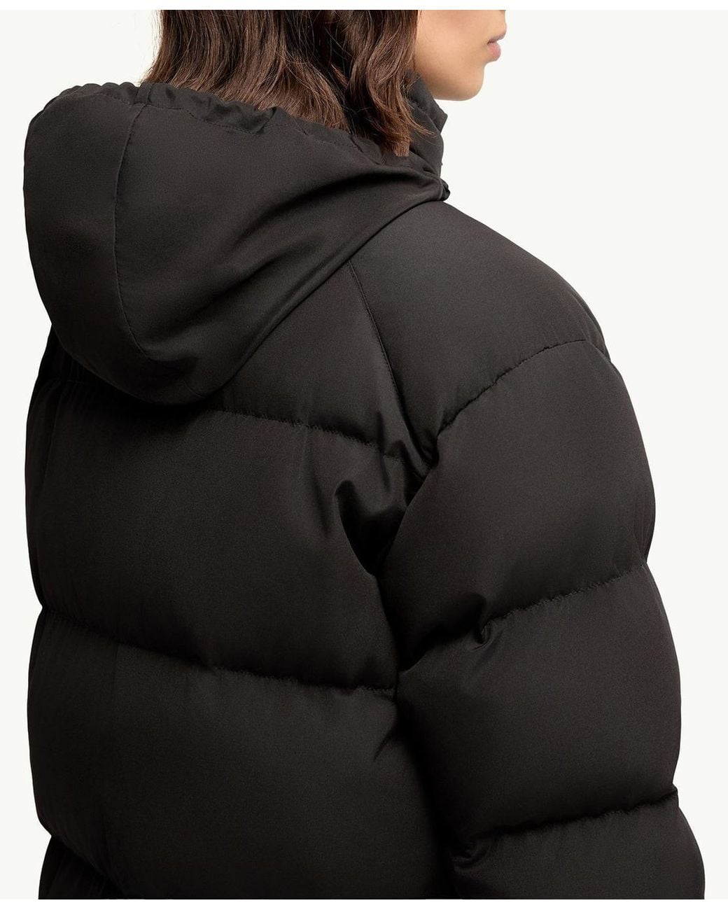 Moncler Black Verone Button-Up Puffer Jacket