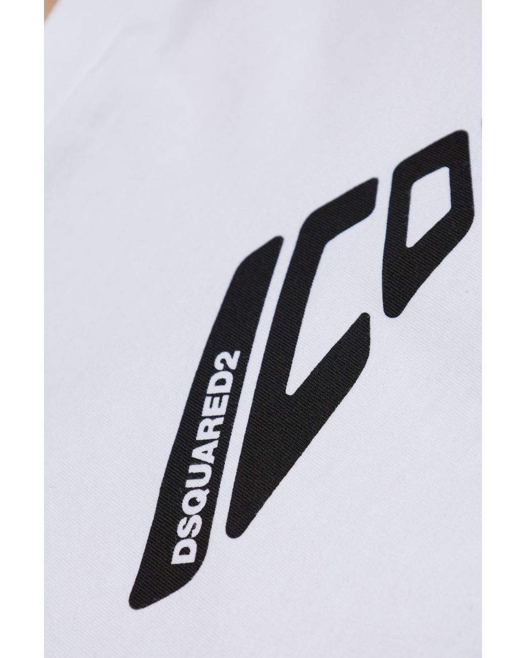 DSquared² White Logo Printed Crewneck T-Shirt